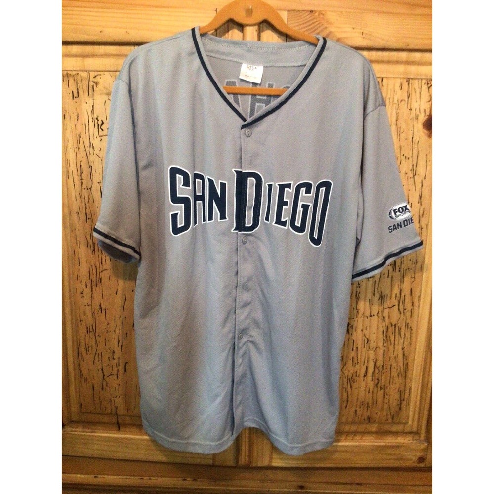 MLB San Diego Padres Baseball Fox Sports SGA Gray ADULT Jersey Richard #3 Sz XL